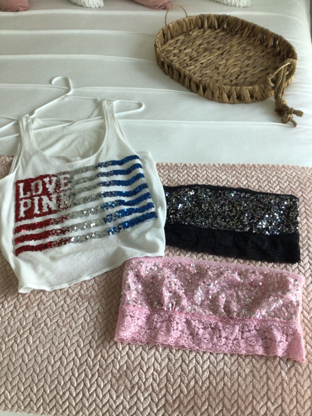 Victoria Secret bandeau set of 2 FREE VS FLAG TOP